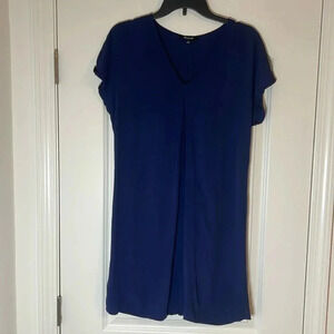 Madewell Moment Navy Blue Crepe Shift Dress - Size S
